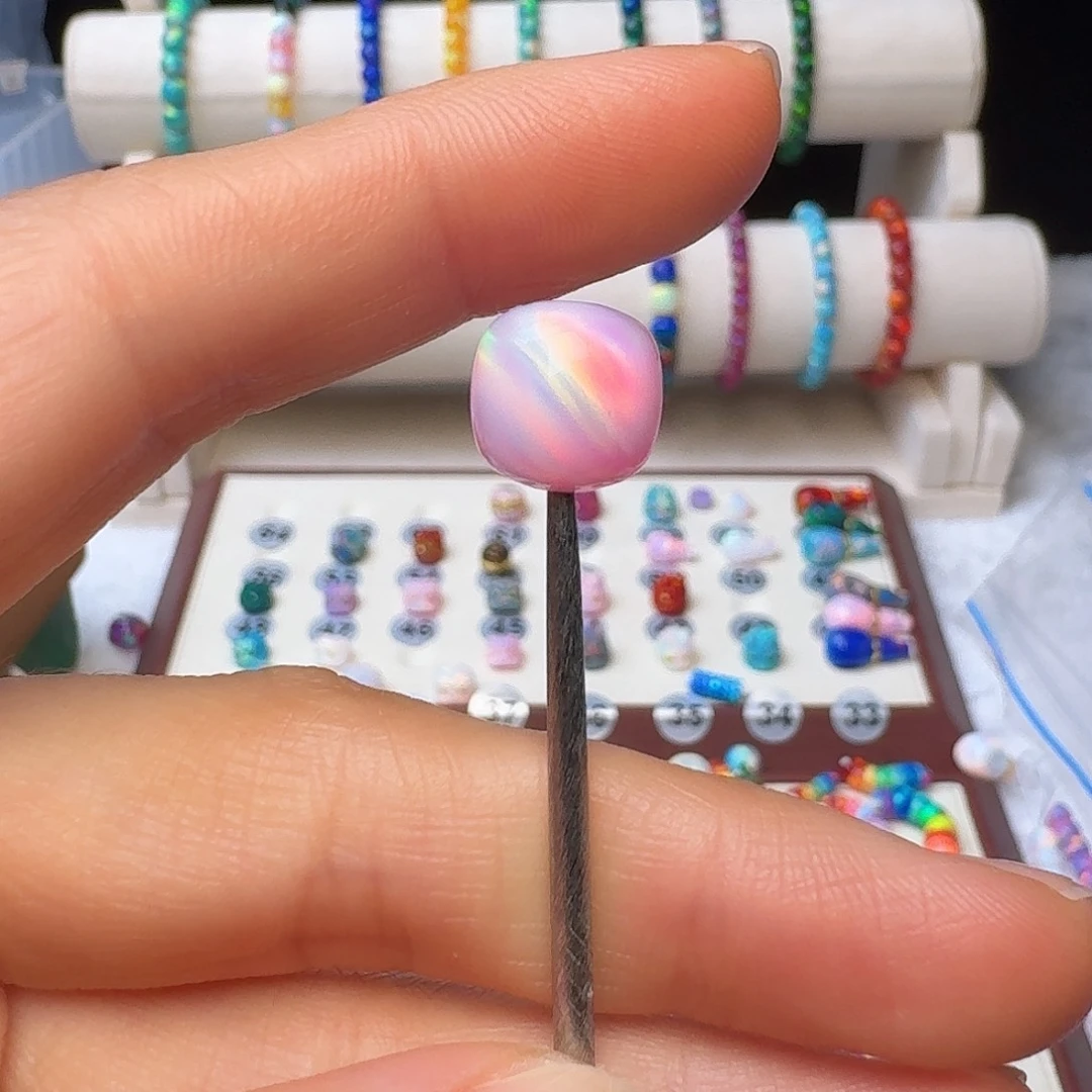 树脂制品人造欧泊卡11芭比粉单颗