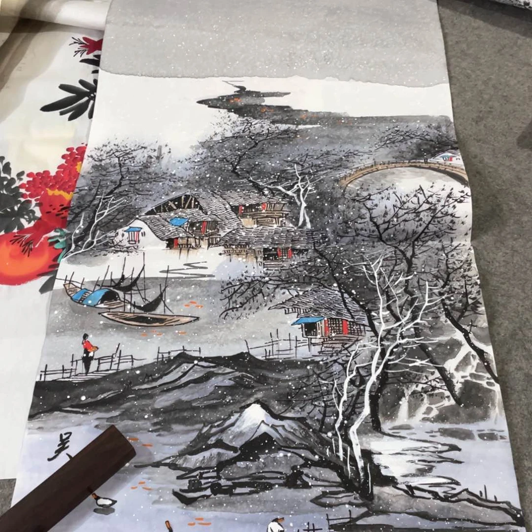 国画国画作品画心一张