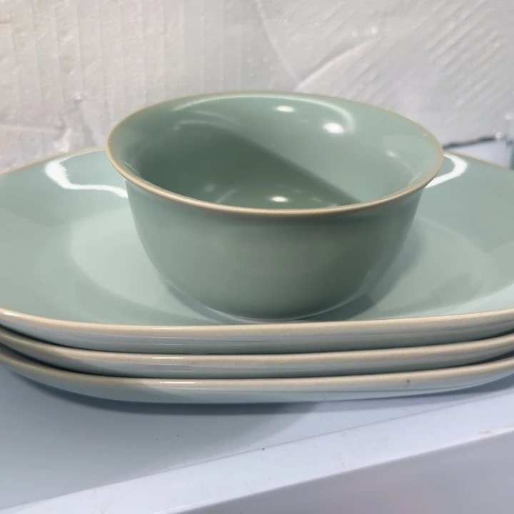 微瑕仿古不开片餐碗