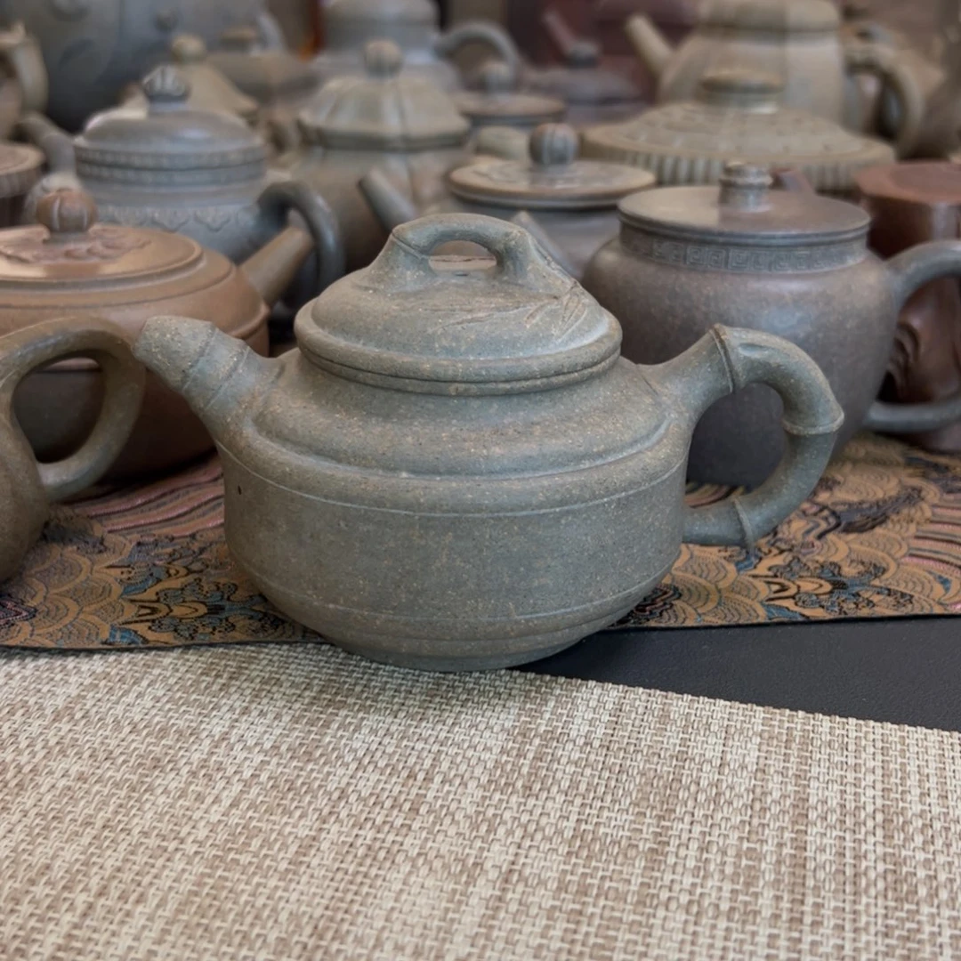 紫砂茶壶双线竹鼓放漏价