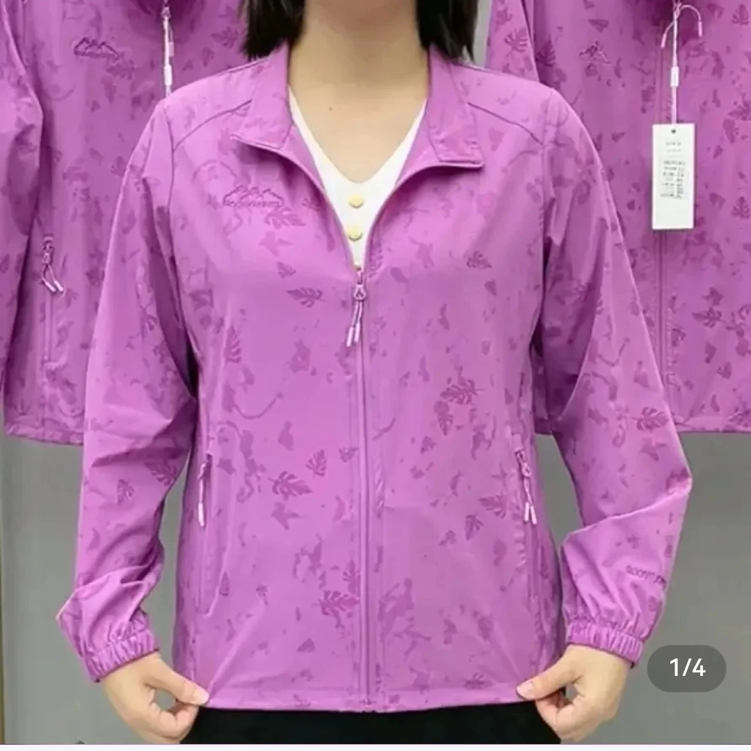 提花透气薄款妈妈装外套1680