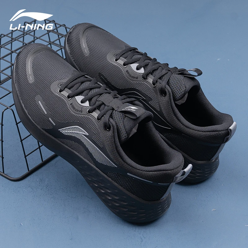 李宁休闲慢跑鞋男士男款春季防滑耐磨网面透气百搭低帮运动跑鞋