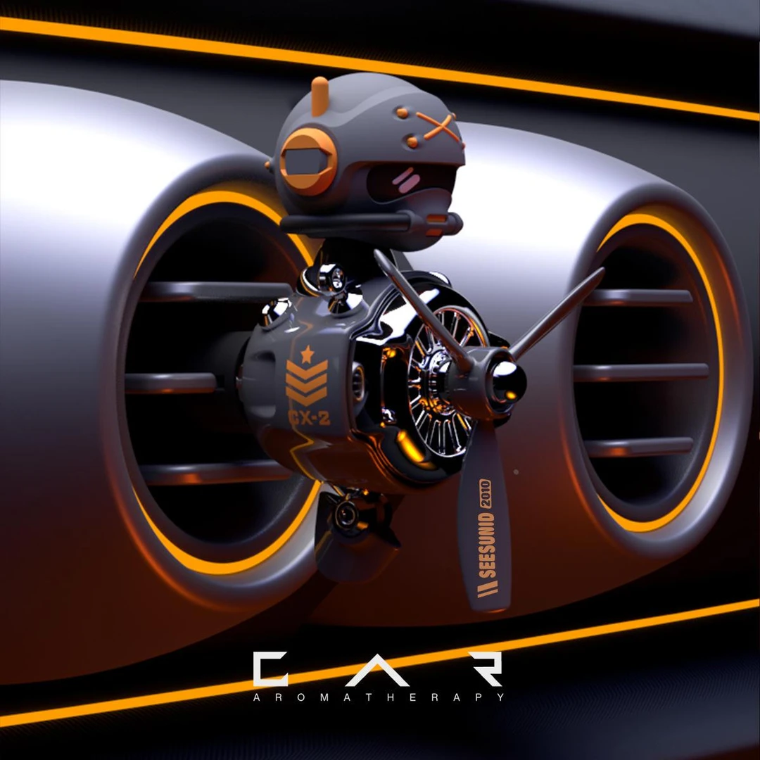 摇头小飞机车载香薰创意礼品汽车出风口飞行员战斗机香氛饰品