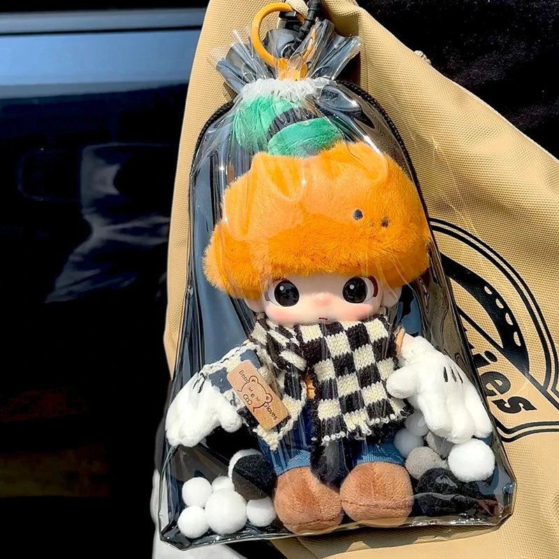 泡泡玛特DIMOO迪士尼搪胶娃包pvc仓包17cm棉花娃外出包防尘收纳包