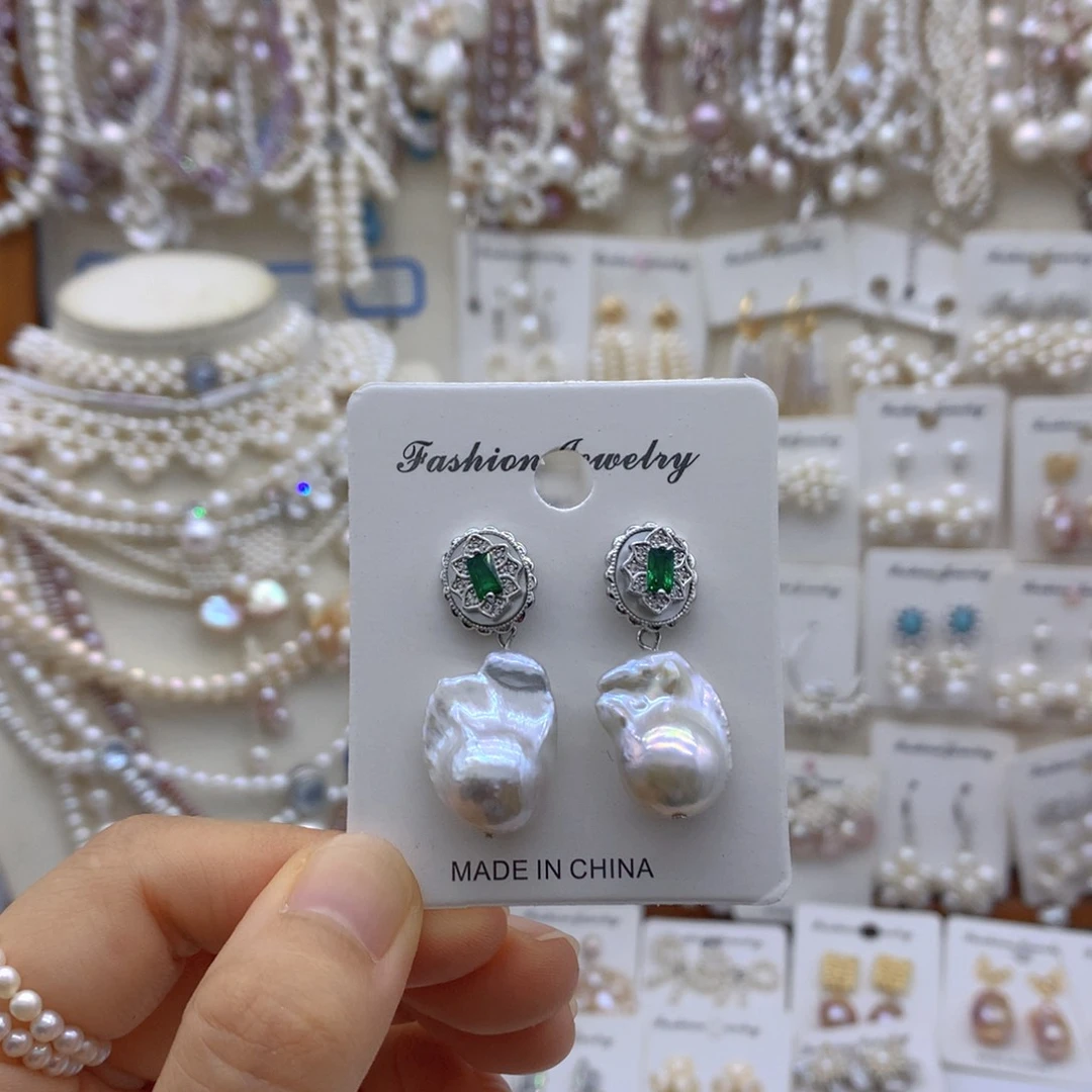 合金淡水珍珠项链耳饰