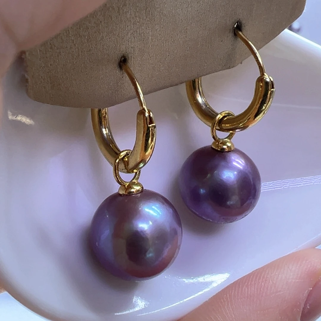 银S925镶嵌淡水珍珠耳饰