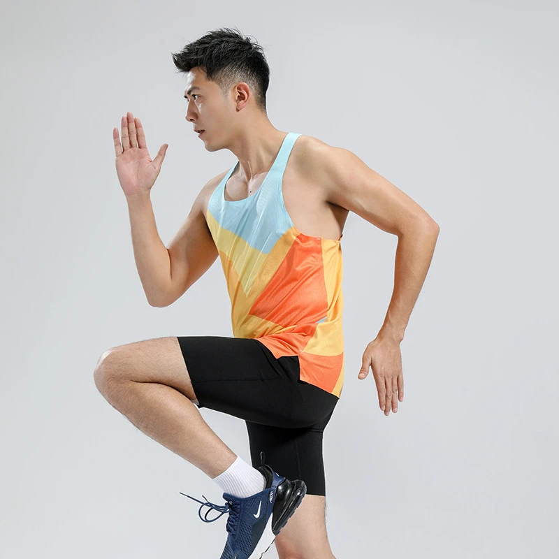跑之友新款跑步夏季背心专业竞速马拉松男女运动快干透气无袖男款