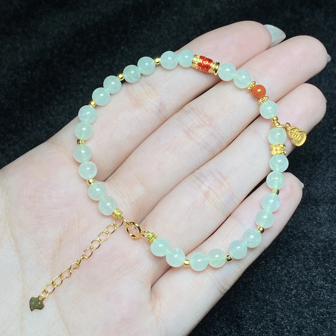 【小北好物】翡翠DIY手链约5mm【多样性发一件】2QP55X15