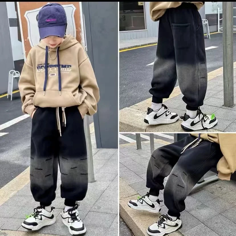 【风森KIDS】2511儿童运动裤宽松潮流时尚休闲裤子个性渐变卫裤