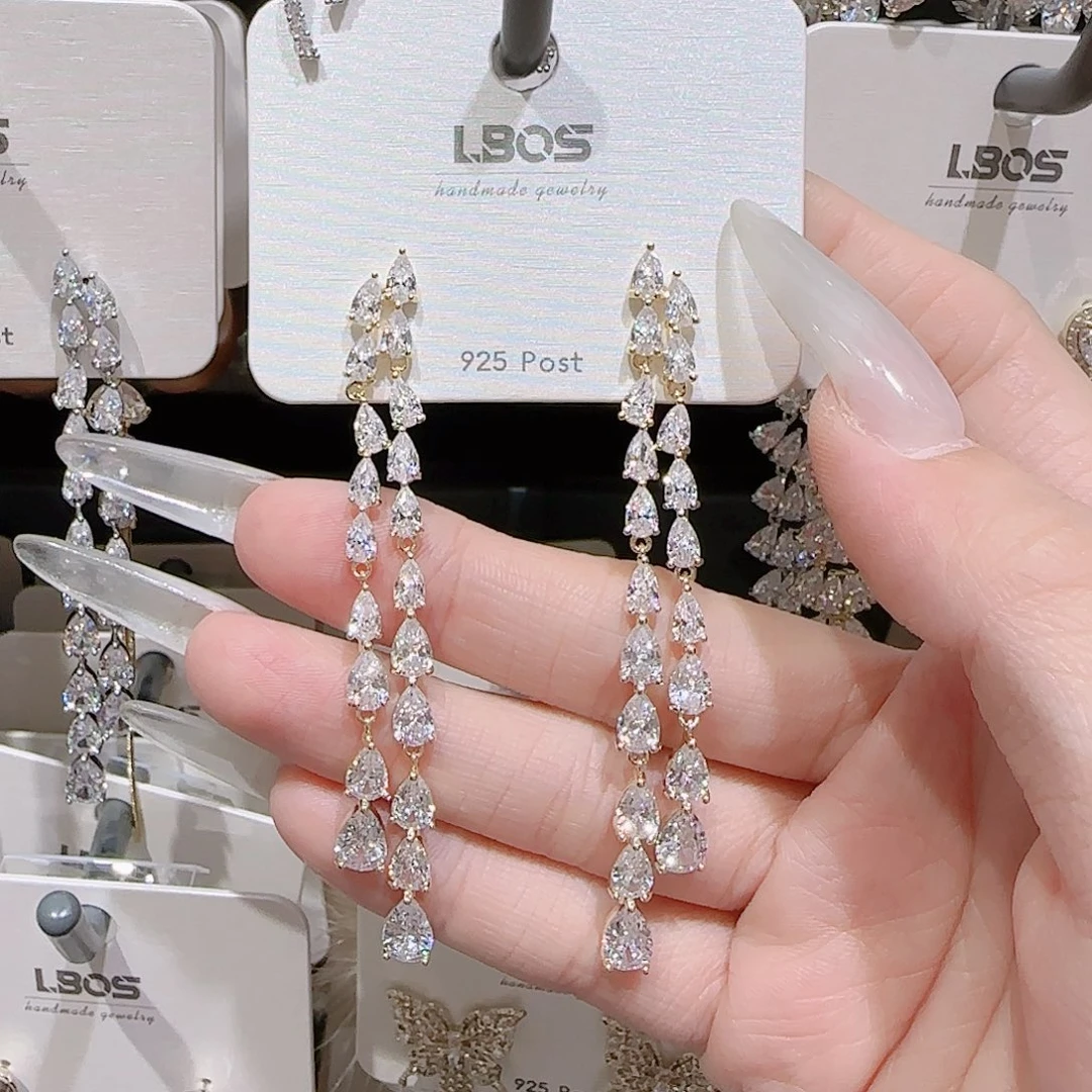 锆石铜合金925银耳环