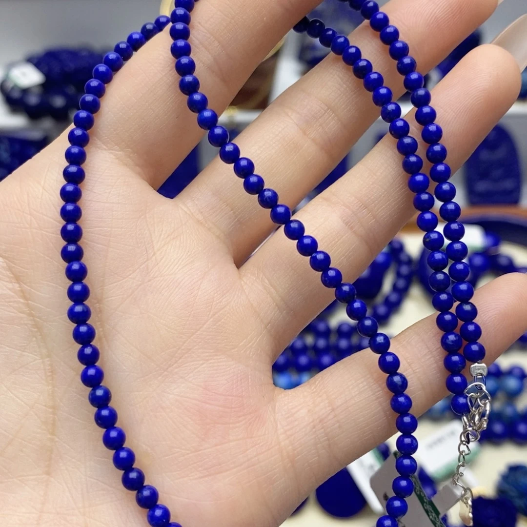 青金石未镶嵌颈饰3mm