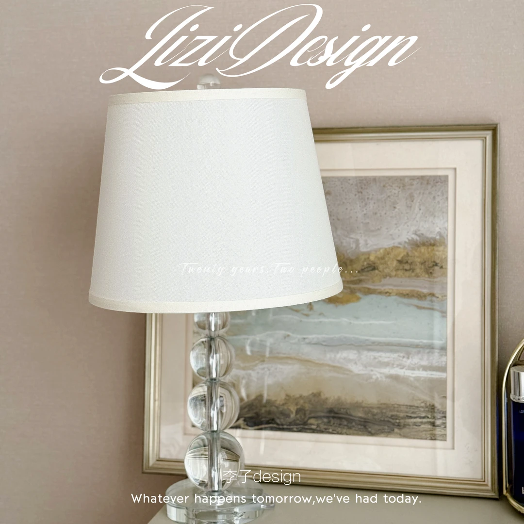 【支点佳居】美式轻奢风圆球台灯床头创意水晶台灯