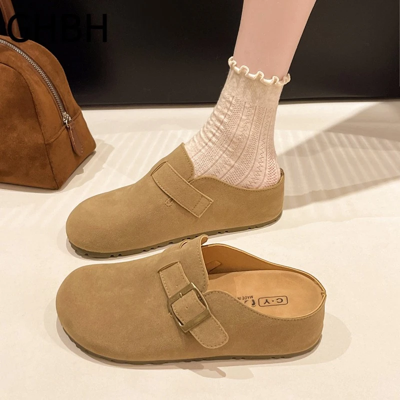 勃肯拖鞋女外穿2025年夏季新款厚底包头半拖鞋软底一脚蹬懒人拖鞋