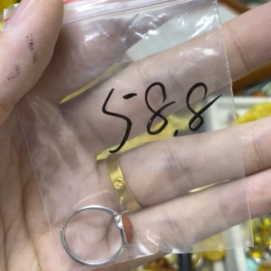 南红玛瑙银S925镶嵌戒指戒指