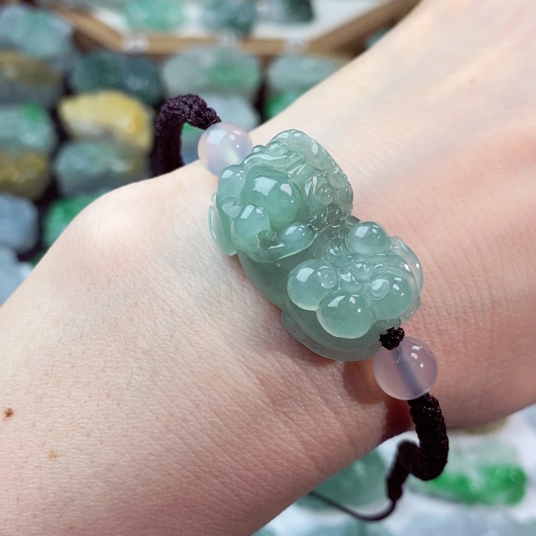 翡翠未镶嵌颈饰天然