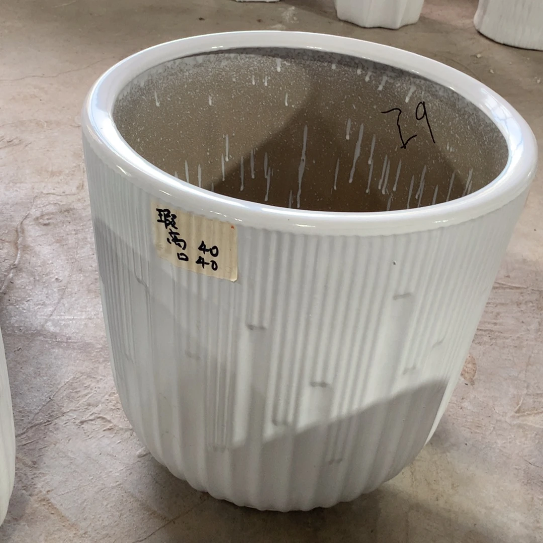 微瑕高温陶瓷花盆