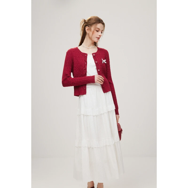 【商场同款新品】IEF/爱依服套装2025春季新款小女人套裙欧若风蕾丝