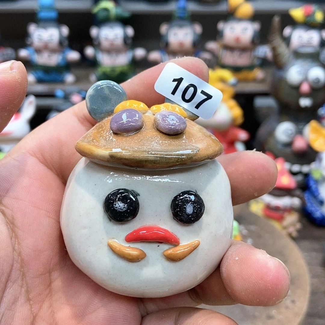 摆件直播间手工抽象陶瓷摆件107