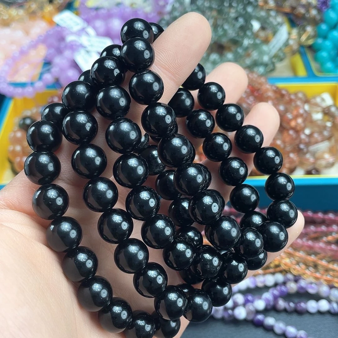 烟晶手链未镶嵌黑曜石