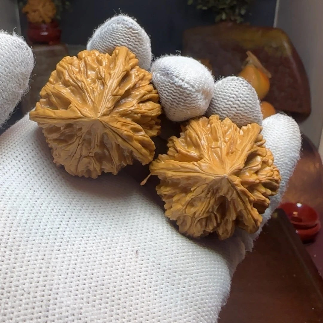 文玩核桃把件文山三棱