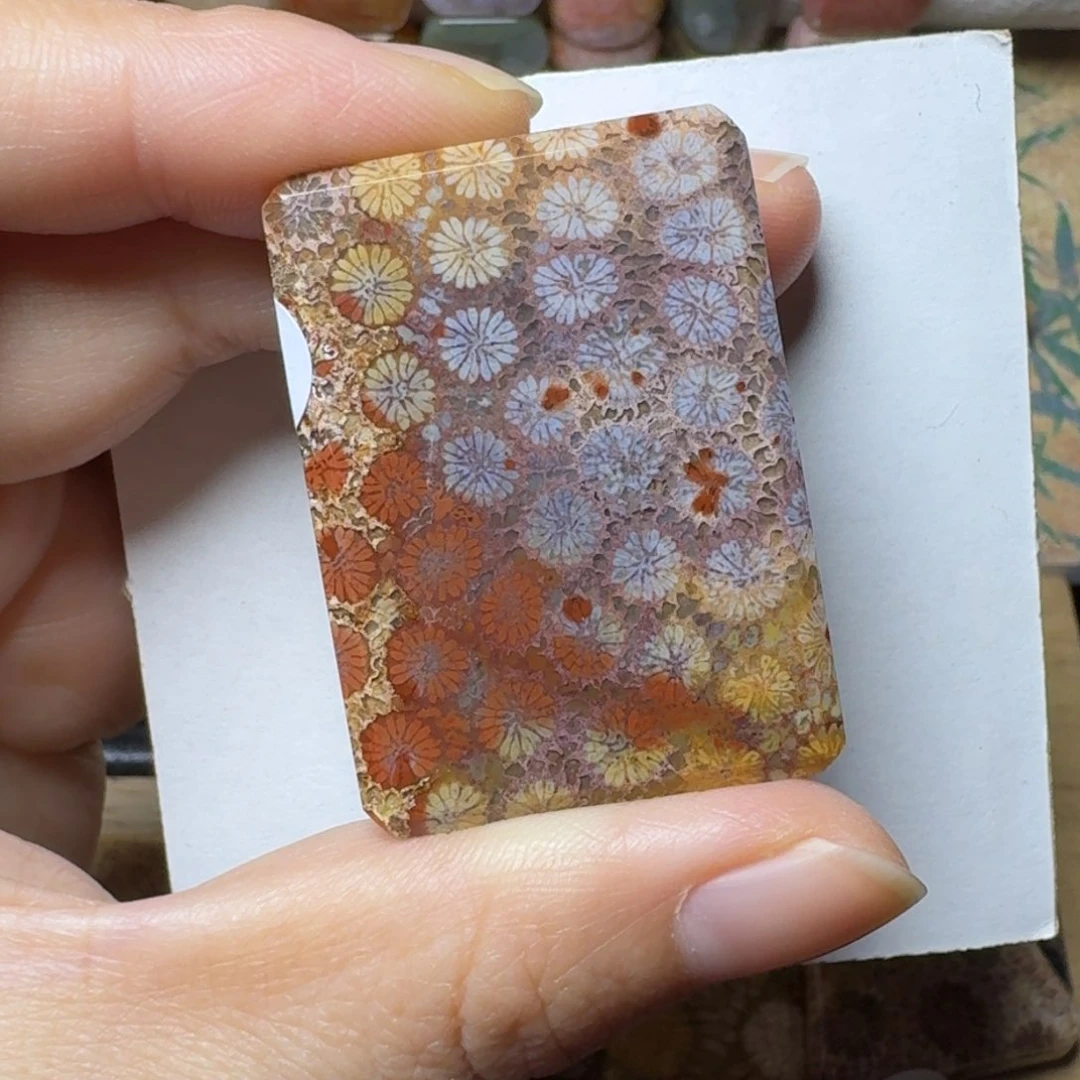 硅化玉复古美花特价50，感觉可以盘未镶嵌佑*