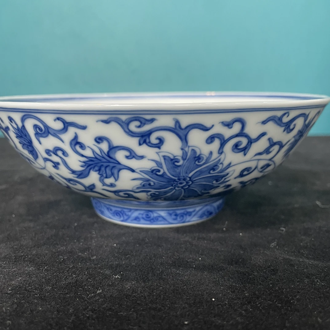 仿古瓷 仿古瓷仿古道光年制青花缠枝莲纹碗1620保利60期