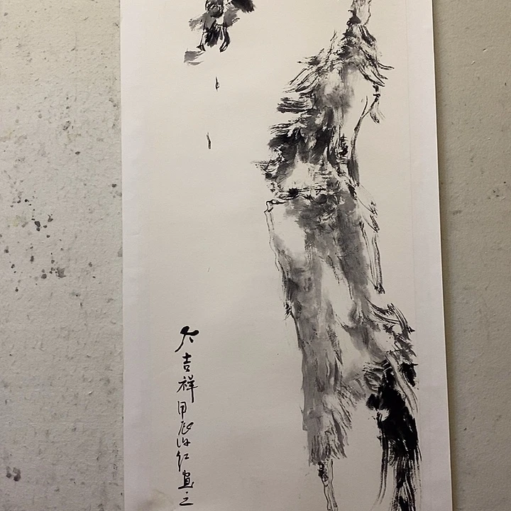 民***家国画水墨丹青画卷作品