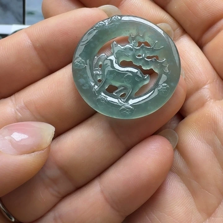 翡翠未镶嵌吊坠(不含链)