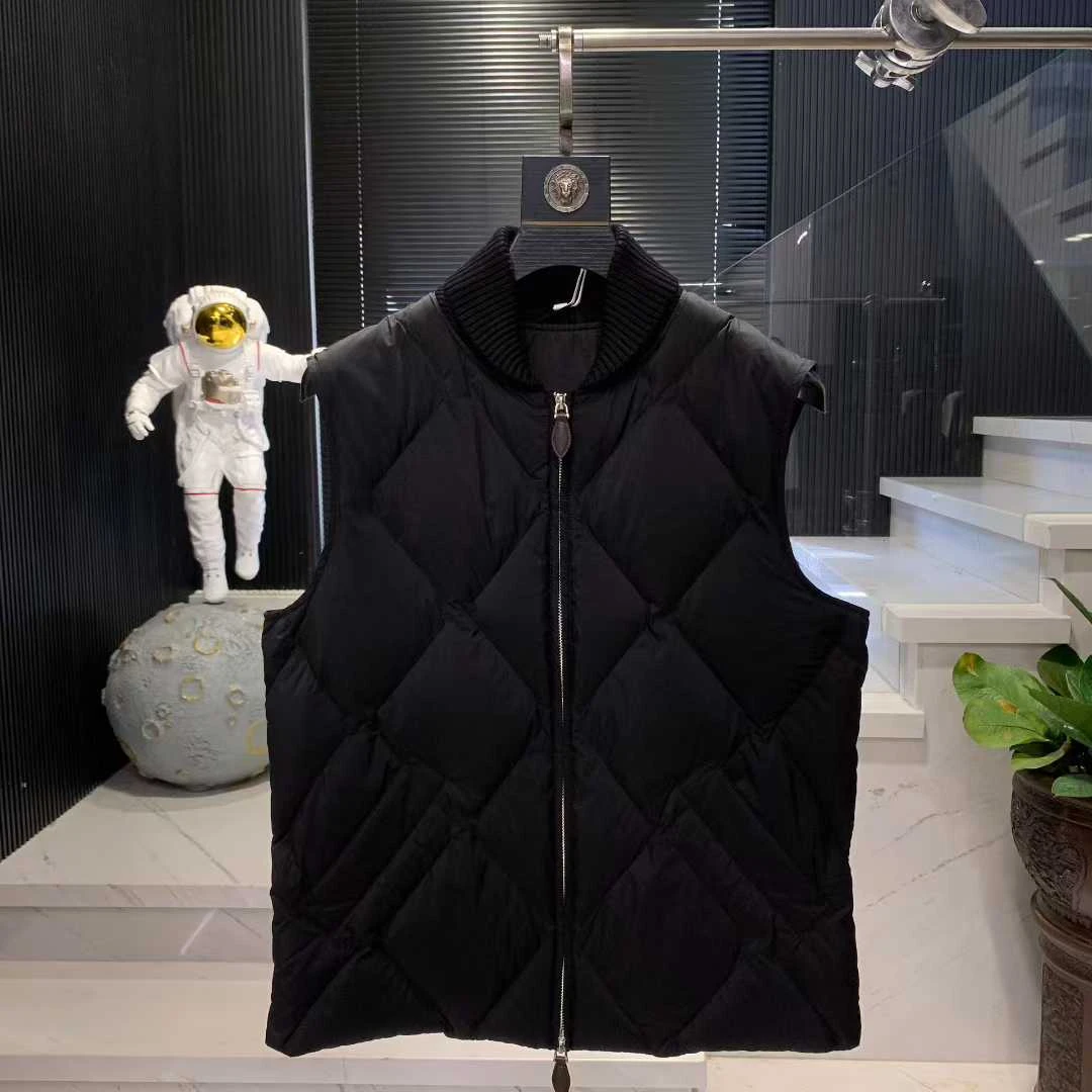 82008 新款男士高奢简约时尚休闲针织领鹅绒马甲