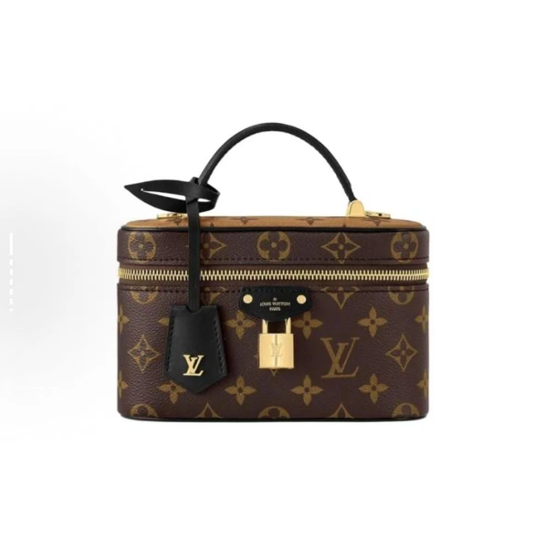 未使用 LouisVuitton/路易威登 vanity新款化妆盒皮穿链条斜挎包