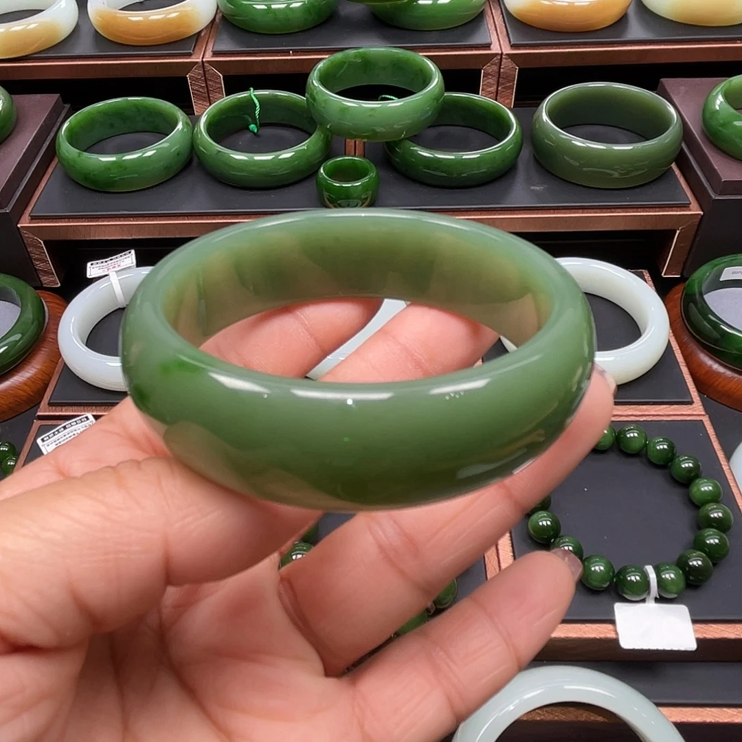 和田玉未镶嵌手镯5859