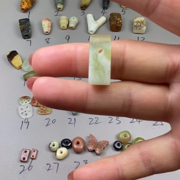 没***。蛇纹石玉未镶嵌百搭款配饰