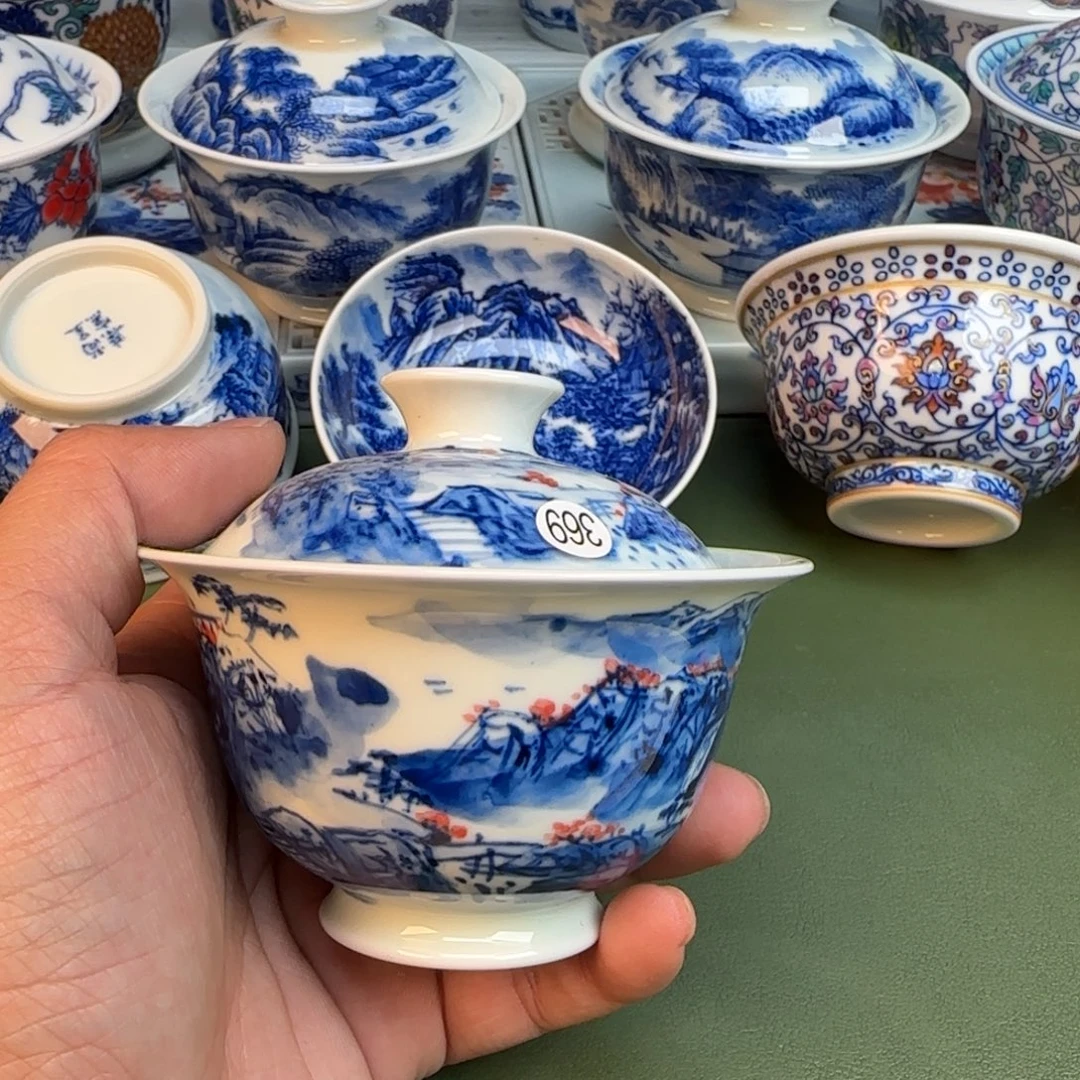 纯手工纯手绘茶具石头369