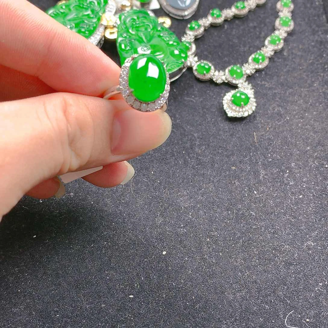 颈饰银S925镶嵌翡翠翡翠