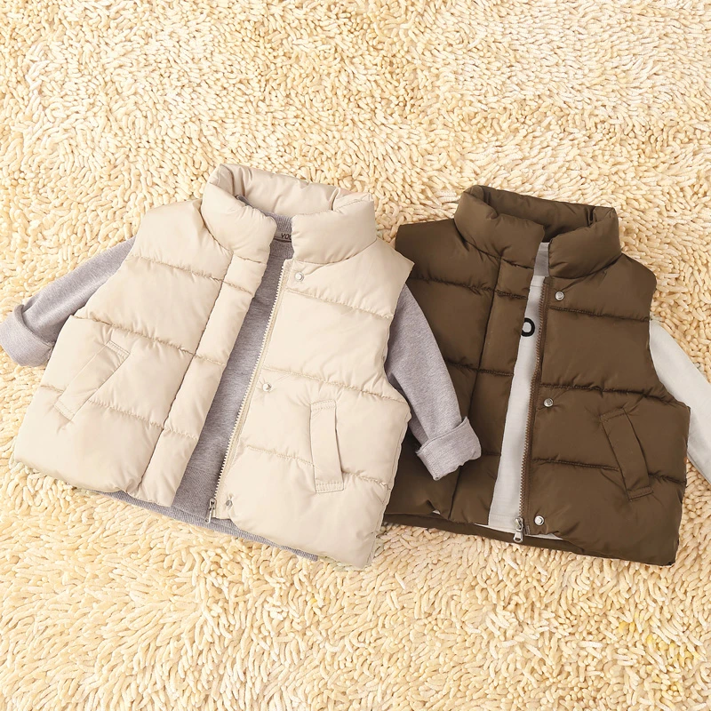 秋冬新款婴幼儿马甲加厚保暖背心坎肩儿童小宝宝马甲外穿