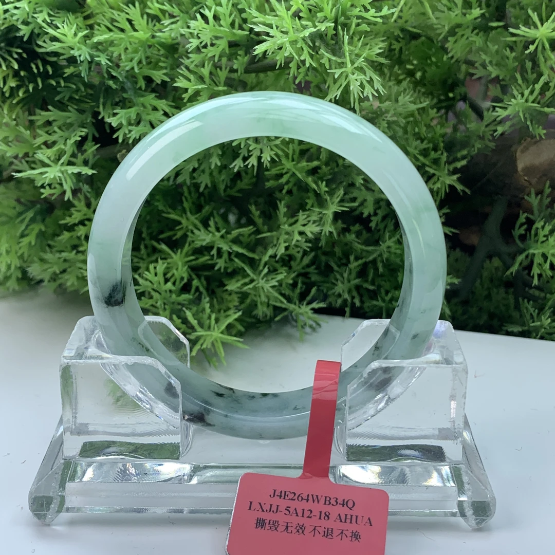 【刘思懿】天然缅甸A货翡翠手镯-C-34