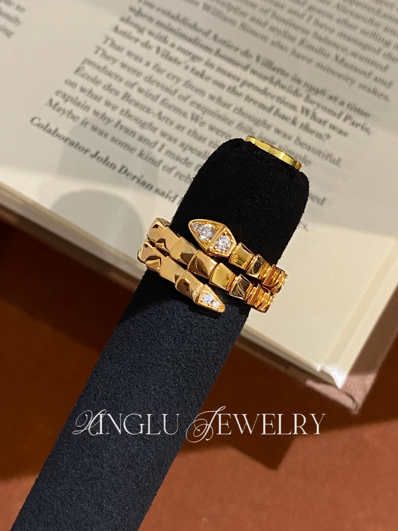 925银合成锆石戒指 认准星璐•【蛇形戒指】多层轻奢小众时尚戒指女