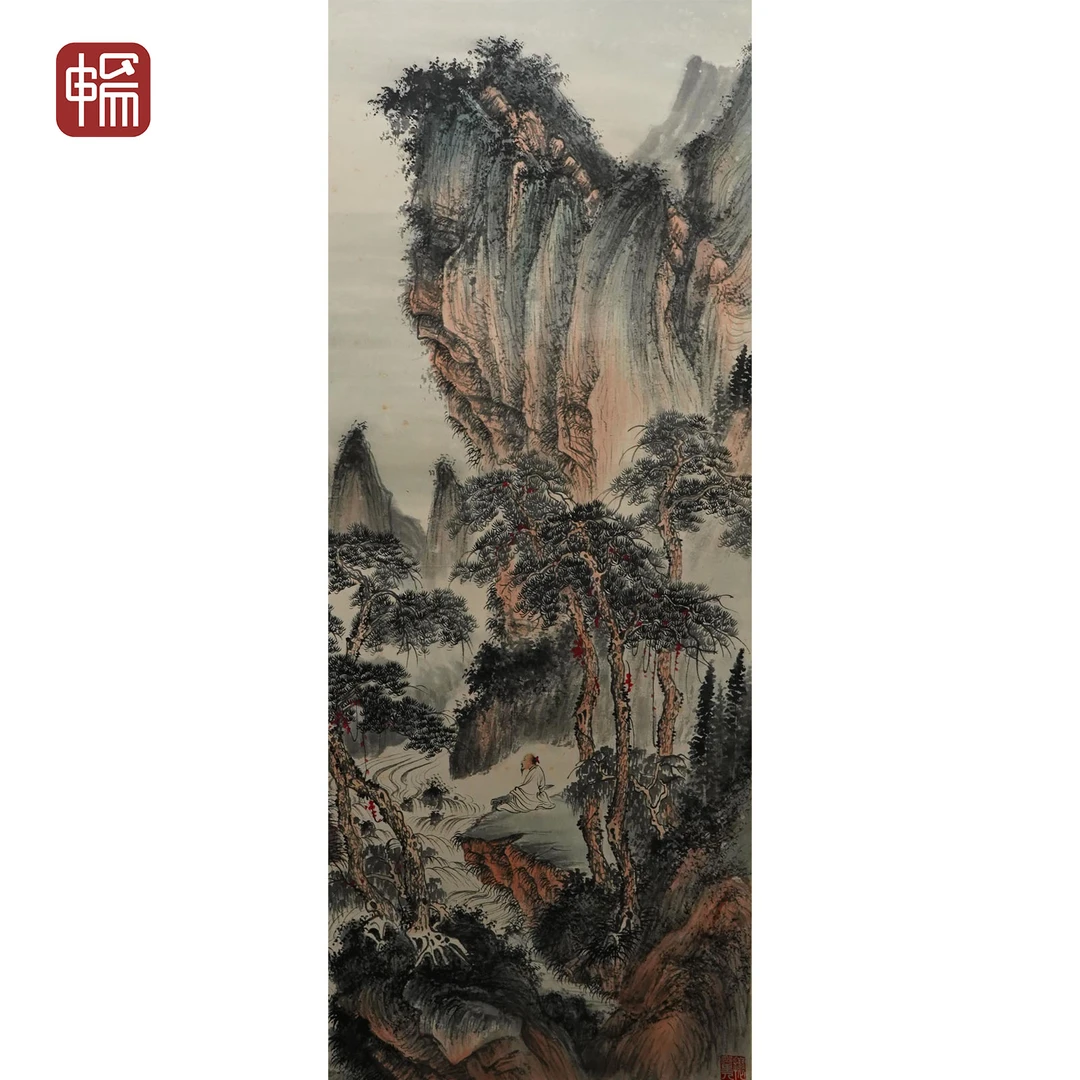 B227 1932年作 《挥目送飞鸿外》128*64（7.37）  纸本立轴   FL