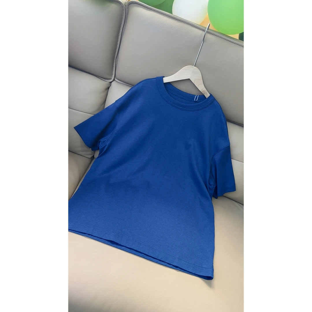 品牌原单（新疆长绒棉）100%棉—T恤【情侣款男款】透气—B3—深蓝T-0801