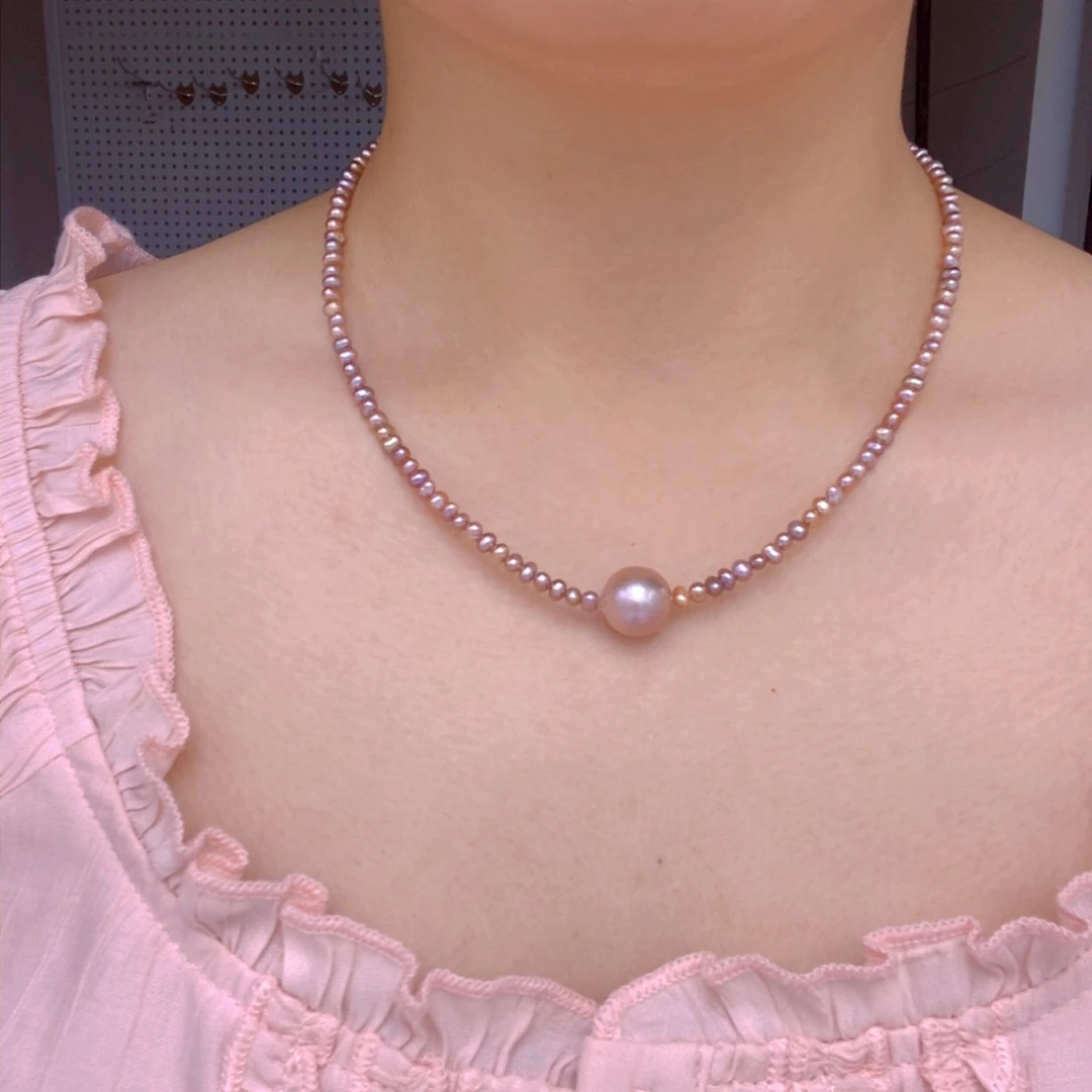 银S925镶嵌淡水珍珠耳饰