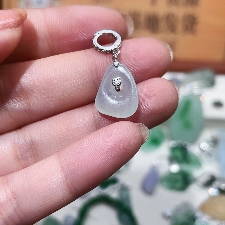 翡翠银S925镶嵌颈饰