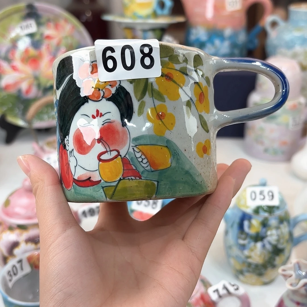 景德镇手绘高温釉下彩陶瓷茶具