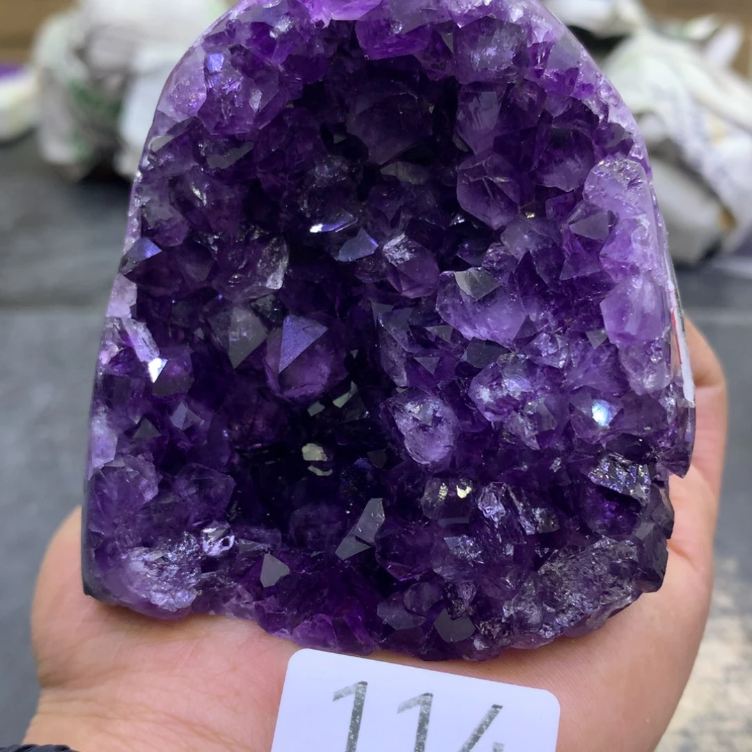 水晶摆件未镶嵌紫晶114