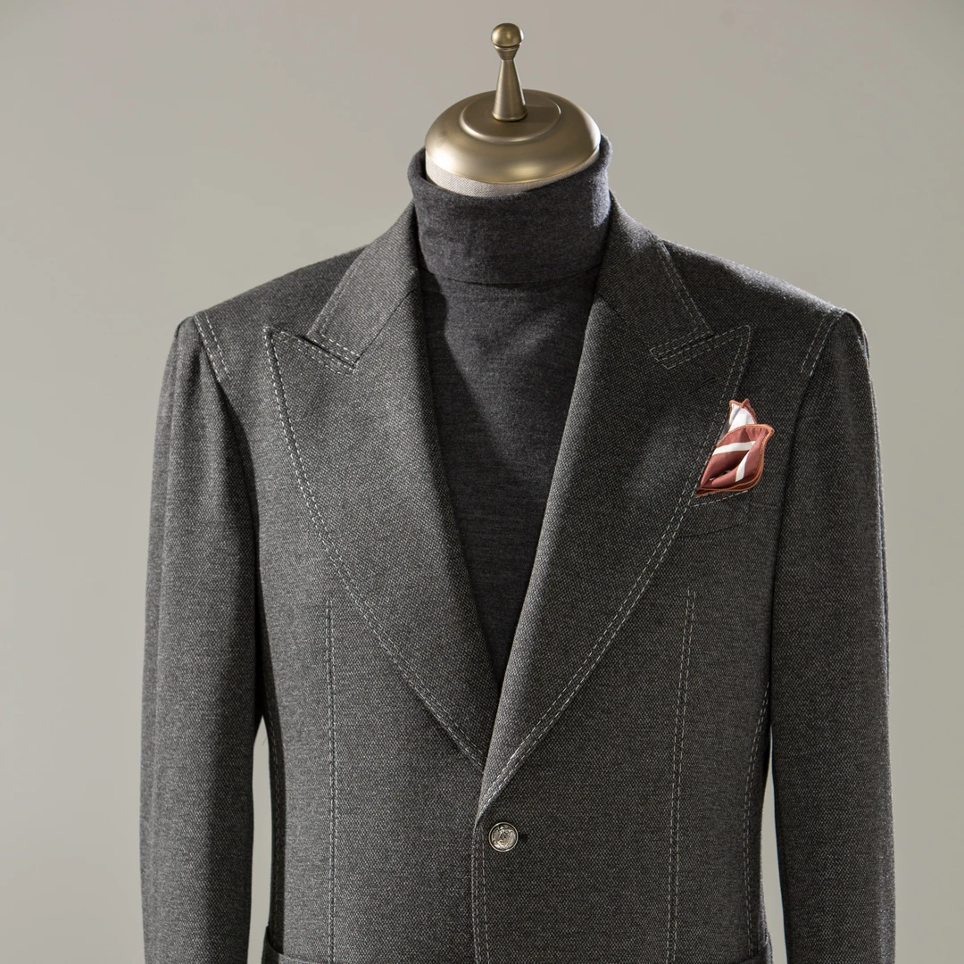 墨理老刘 定制高弹力运动型面料男士休闲单西