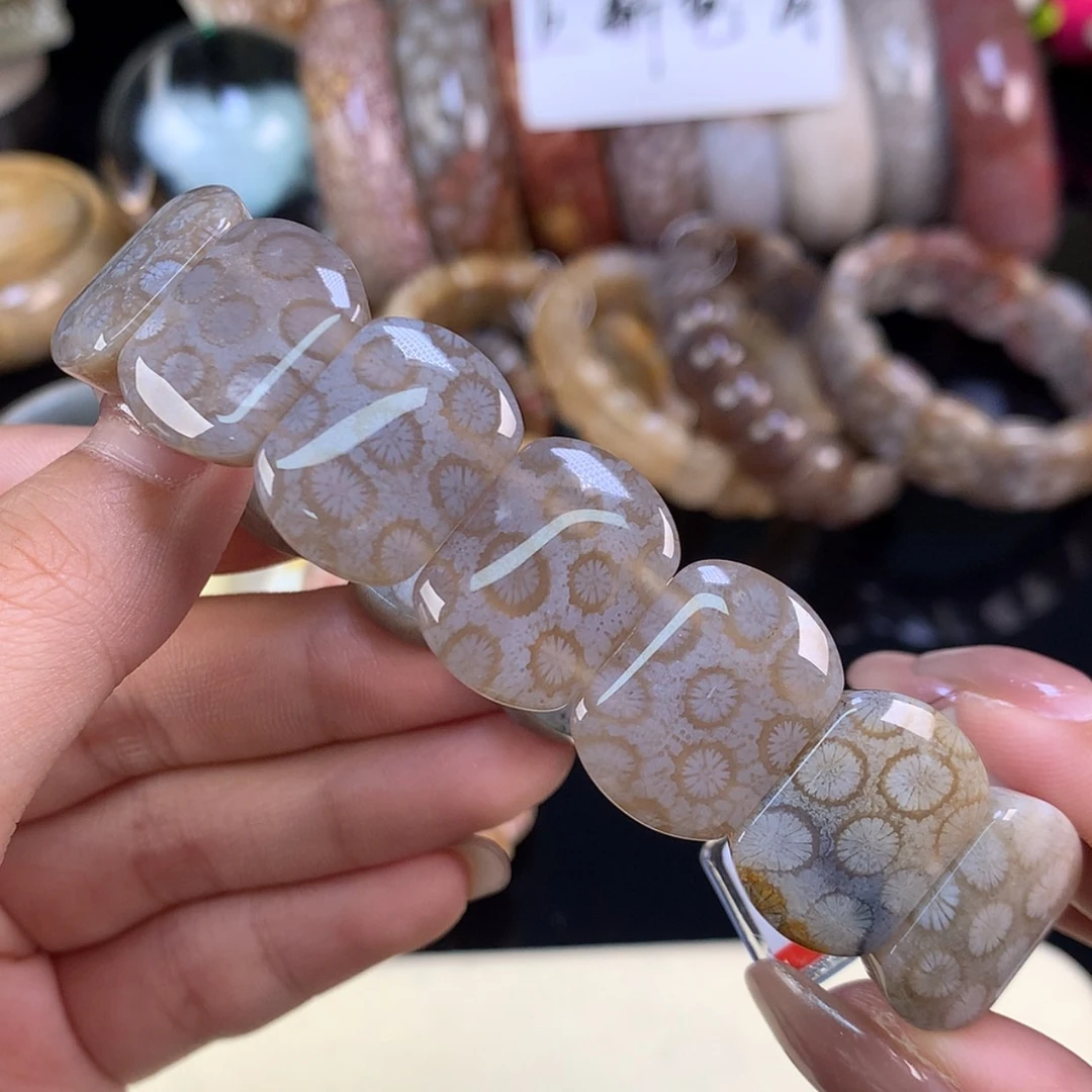 【闪购商品】颈饰未镶嵌硅化珊瑚（珊瑚玉）福利手牌（11号）