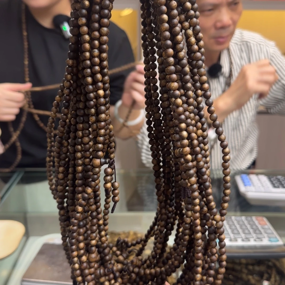 沉香手串多样性发1条06圆珠白棋高货13克