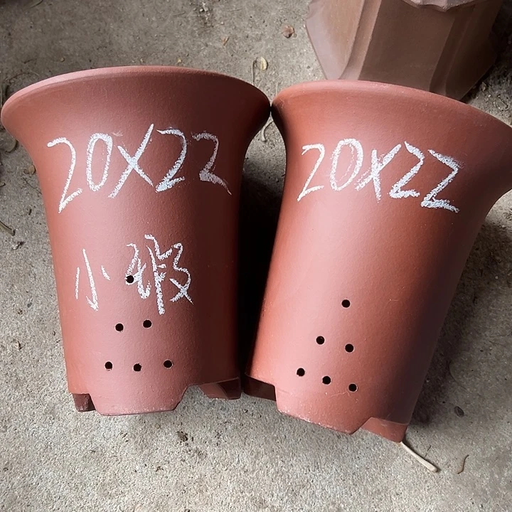 紫砂花盆宜兴紫砂花盆2只