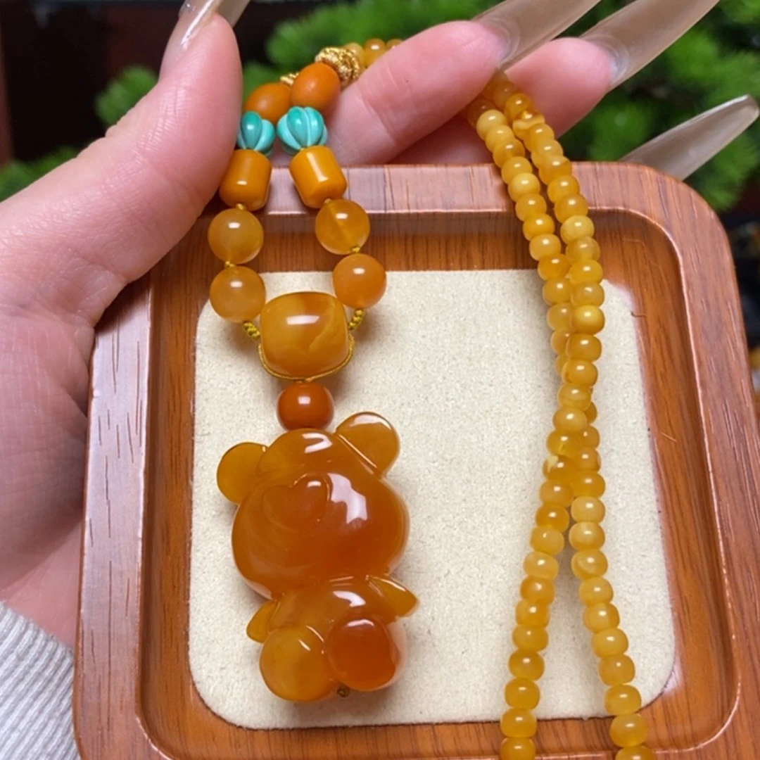 【闪购商品】蜜蜡颈饰未镶嵌项链