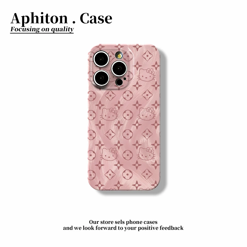 奥菲顿羽纱粉KT潮花适用iphone16菲林手机壳华为vivo小米15oppo套