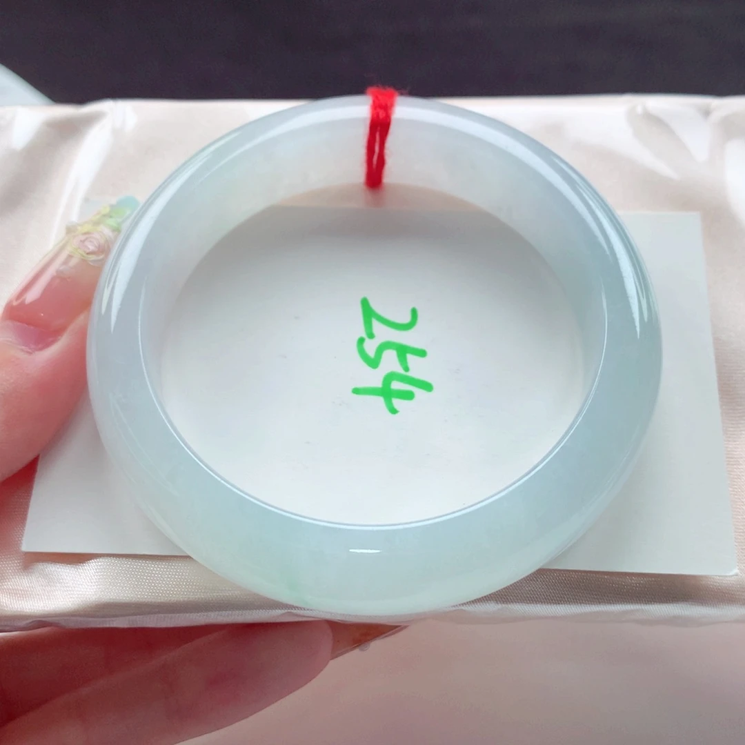 翡翠手镯未镶嵌天然缅甸翡翠A货手镯宽版254号